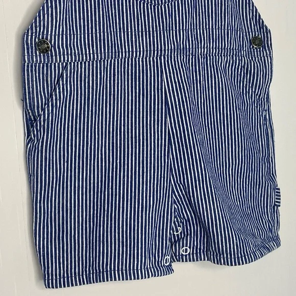 Vintage Kids Denim Striped Overalls Shortalls Great Lakes Recreation 3T - Picture 4 of 11
